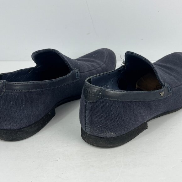 Emporio Armani Loafers Size 10 EU 43 Gray Almond Toe Block Heel Slip On - Picture 4 of 7